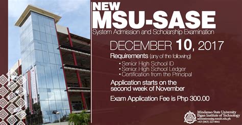 msu sase exam coverage 2023|Systems Admission and Scholarship Examination (SASE).